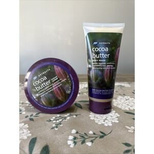 Cocoa Butter Sugar Scrub & Body Wash Set Boots Extracts Natural Bright Smooth